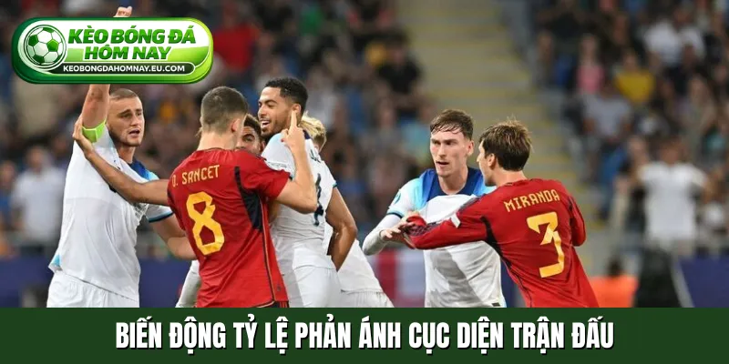 Biến động tỷ lệ phản ánh cục diện trận đấu