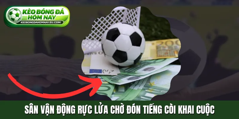 Sân vận động rực lửa chờ đón tiếng còi khai cuộc